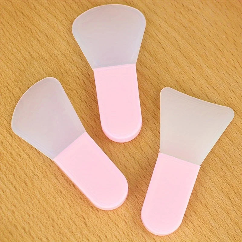 3 Pieces Mask Applicator Brush Set | Soft Silicone Facial Tool Kit