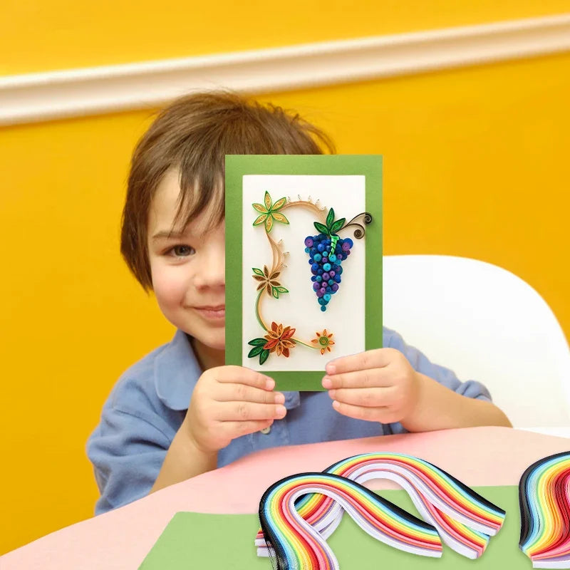 260pcs Rainbow Paper Quilling Strips Set | Paper Craft DIY Kit for Handmade Gifts