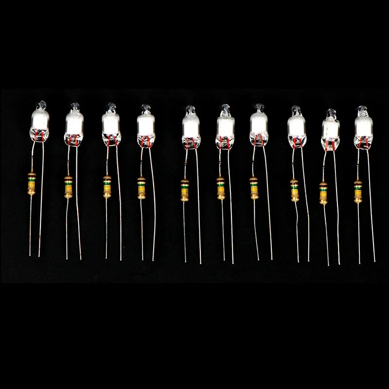 Neon Indicator Light Bulbs 10-Pack | 220V with Built-In Resistor