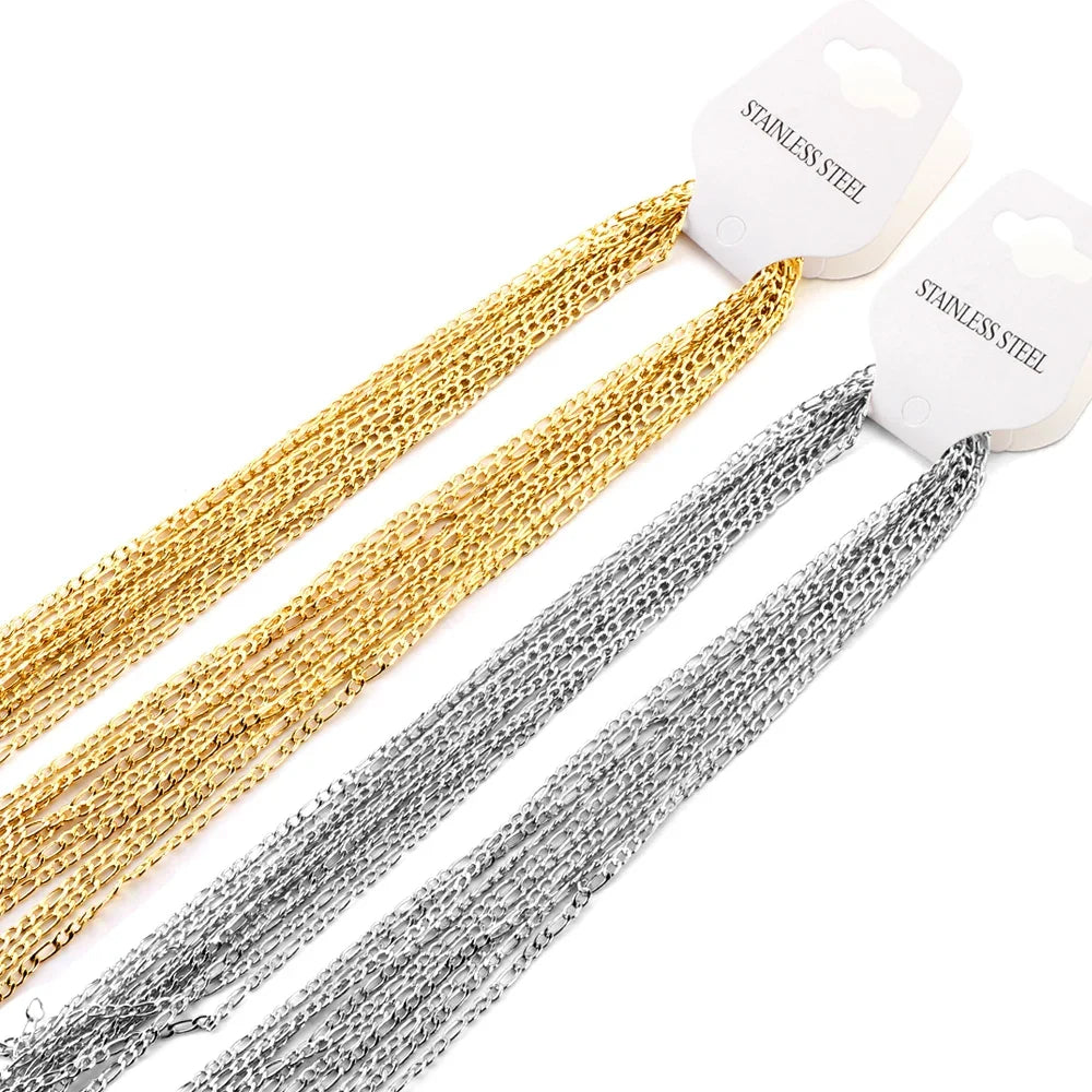 ASONSTEEL Stainless Steel Cuban Link Chain Necklace | Gold Unisex Trendy Jewelry