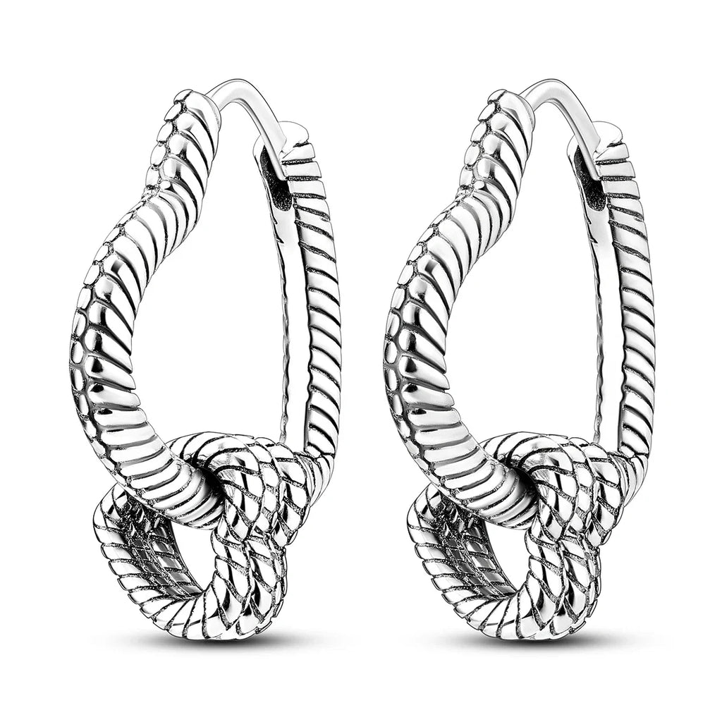 925 Sterling Silver Hoop Earrings with Zircon | Classic U-Shaped Women Jewelry