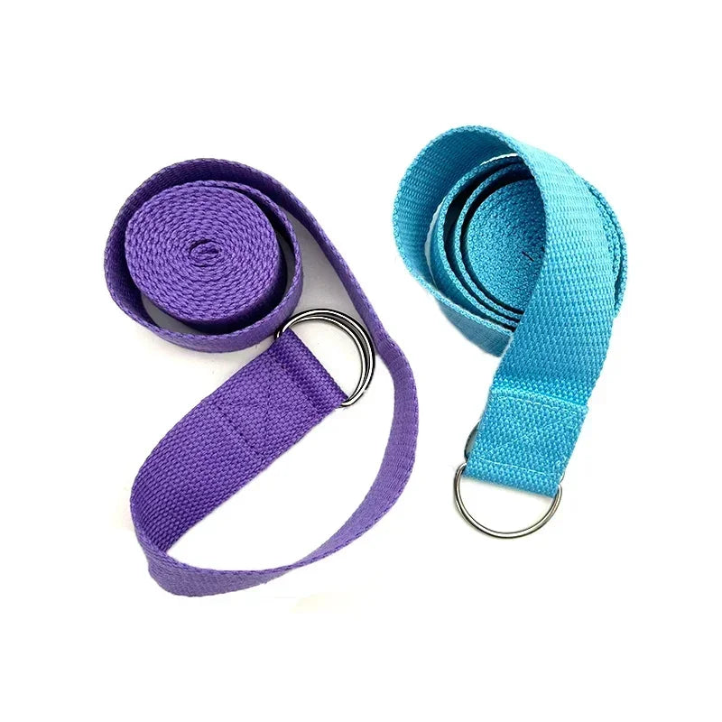 Yoga Strap with D Ring Buckle | Adjustable Stretching Belt for Flexibility