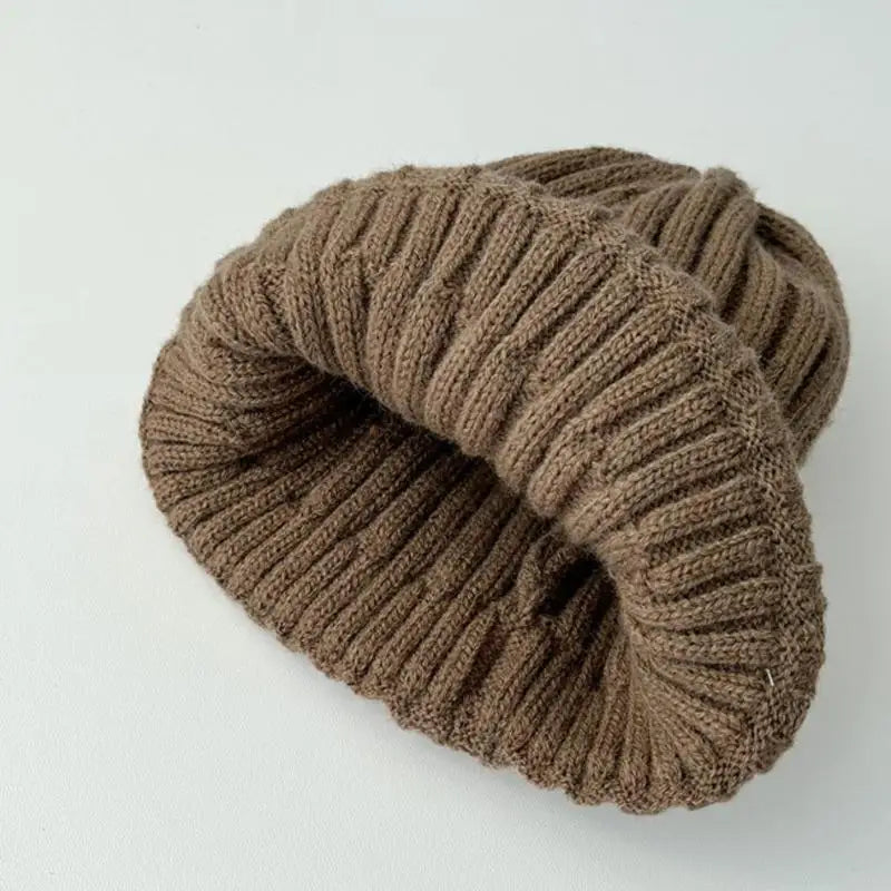 Boston Knitted Baby Hat with Letter Design | Winter Ear Protection Cap