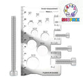 Thread Pitch Gauge Measurement Ruler | Space Saving Screw Measuring Tool