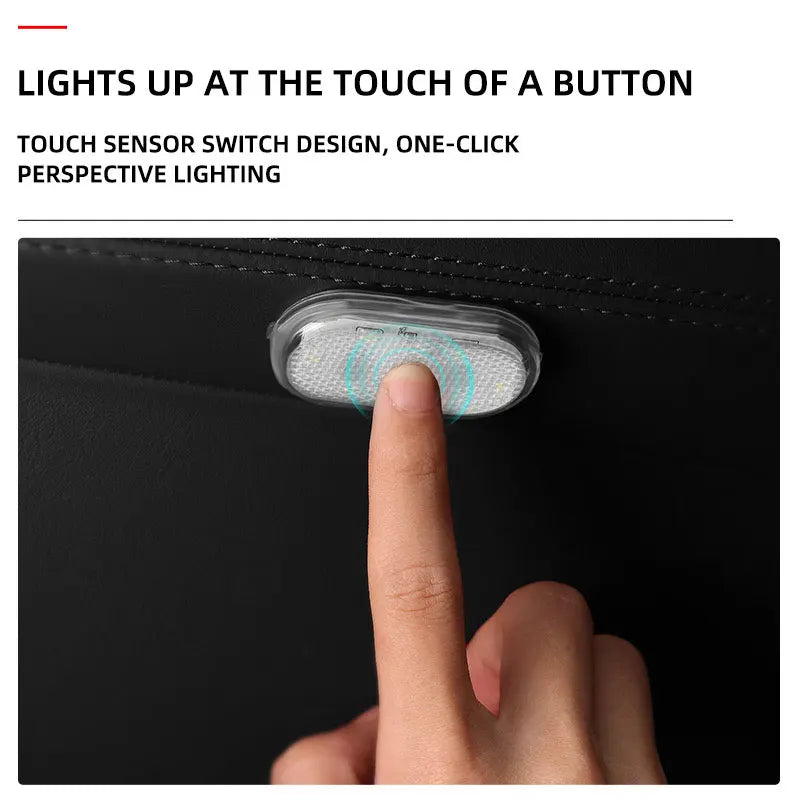 Mini Wireless Car LED Touch Light | Magnetic Induction USB Rechargeable