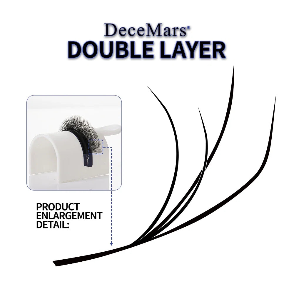 DeceMars Double Layer YY Eyelash Extension | Salon-Grade Individual Lashes