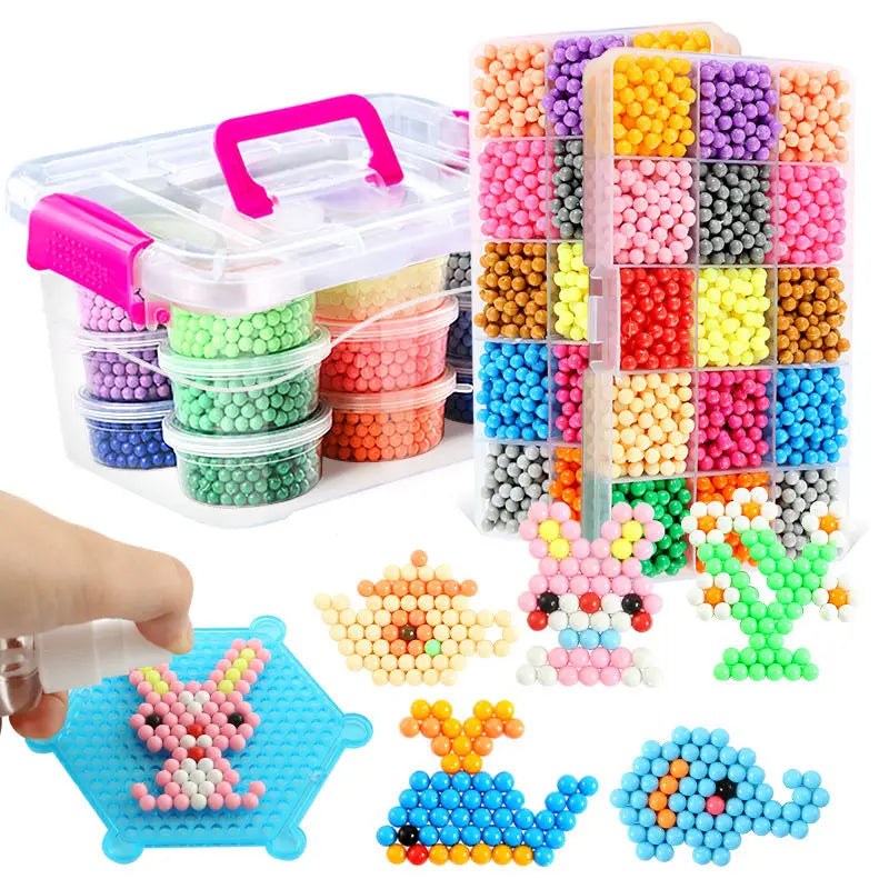 300pcs DIY Water Spray Beads Set | 36 Colors Refill Beads for 3D Puzzle Craft