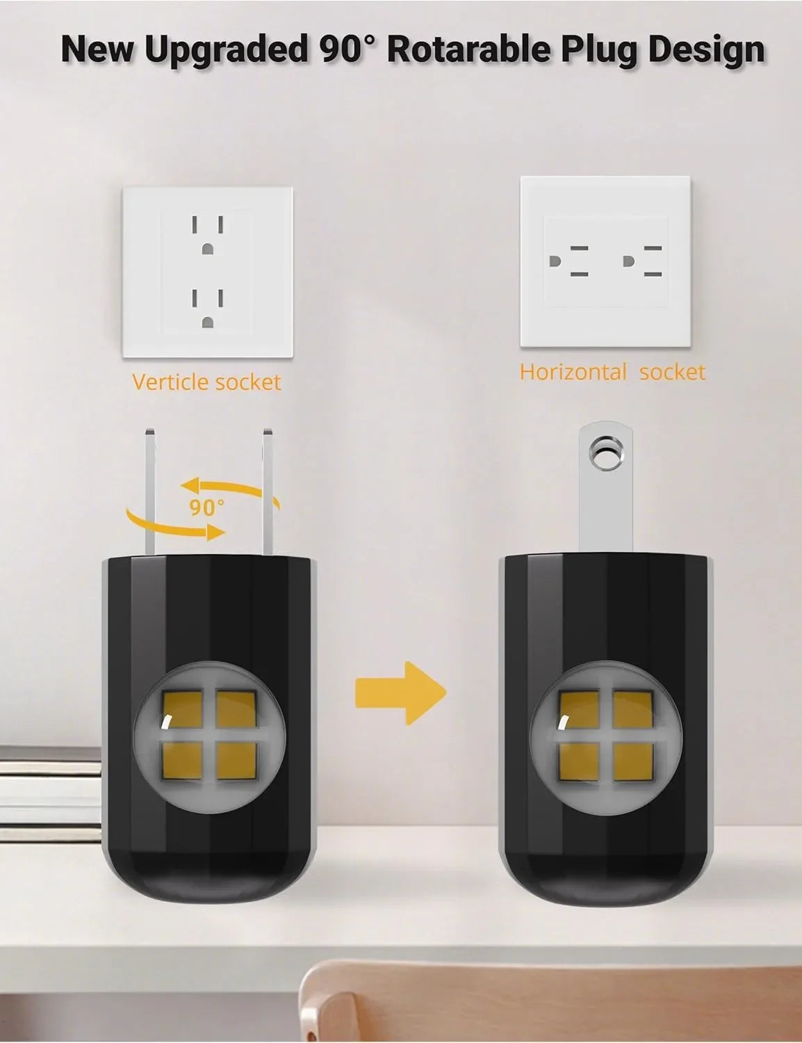 Mini LED Night Light with Twilight Sensor | Plug-In Wall Socket Lamp for Kids Room