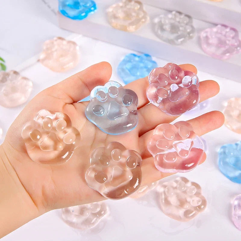 Kawaii Cat Paws Sticky Squeeze Toys | Soft, Realistic, Quick Rebound Jelly Stress Relief