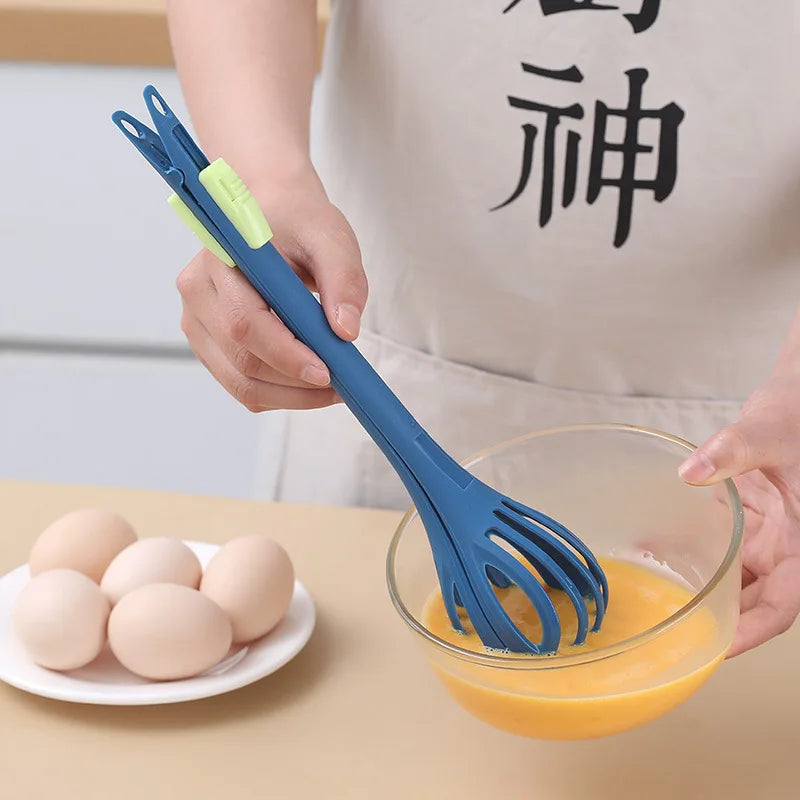 Manual Egg Beater Whisk and Food Clips | Kitchen Multitool