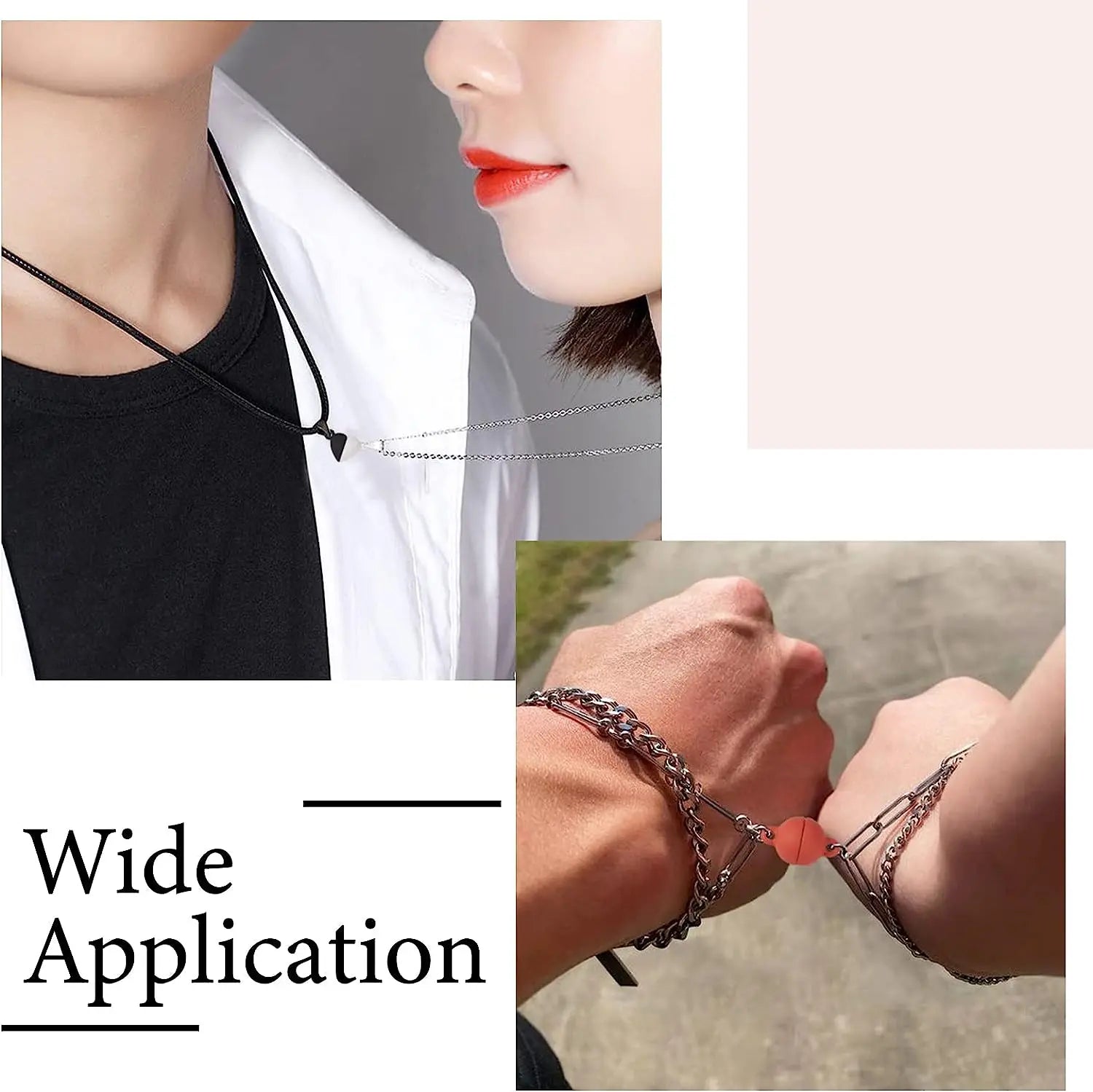 Heart Round Magnetic Clasps Set | DIY Jewelry Connector Charms