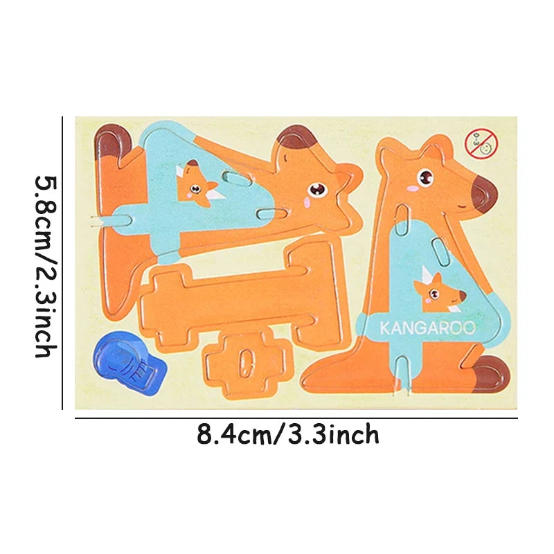 30Kinds Animal 3D Puzzle Set | Kids Paperboard DIY Crafts