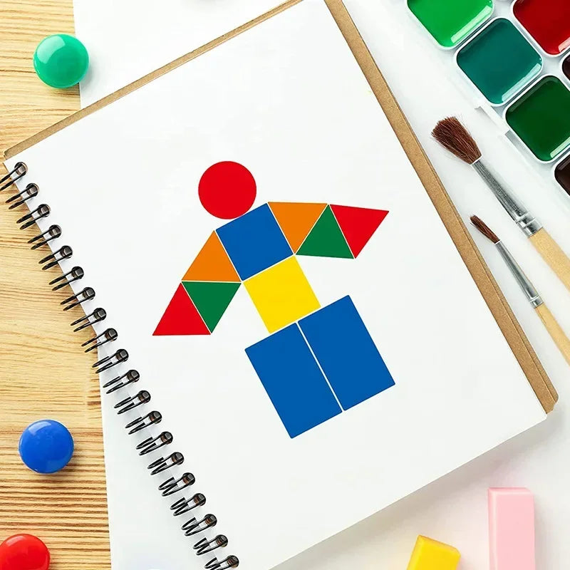 Colorful Triangle Dot Stickers for Kids | Geometry Scrapbook Labels