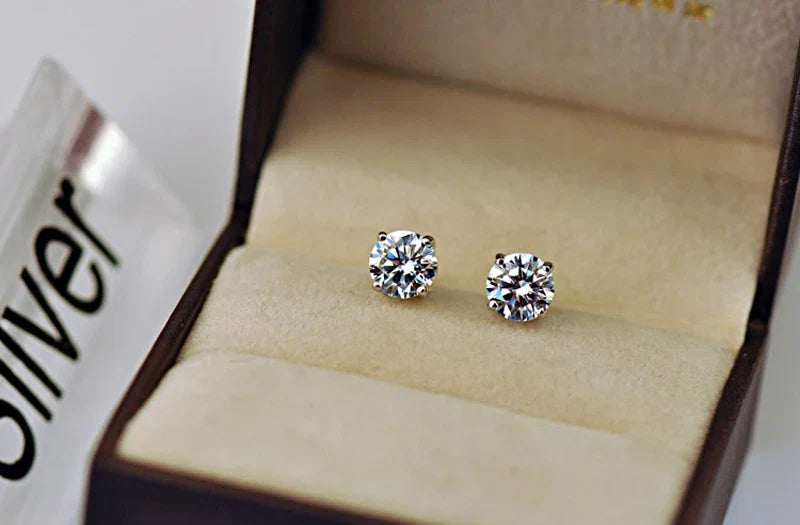 2.0ct Moissanite Earrings for Women | Lab Grown Diamond Studs 925 Sterling Silver