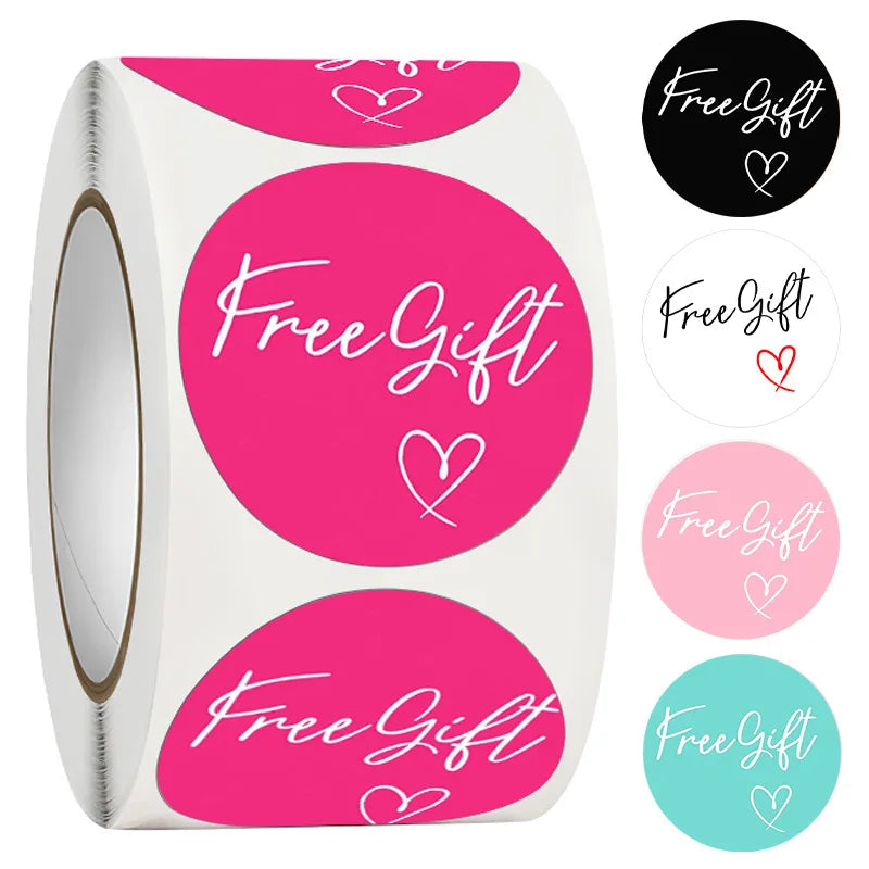 1 Inch Pink Thank You Sticker Labels | Small Business Package Seals