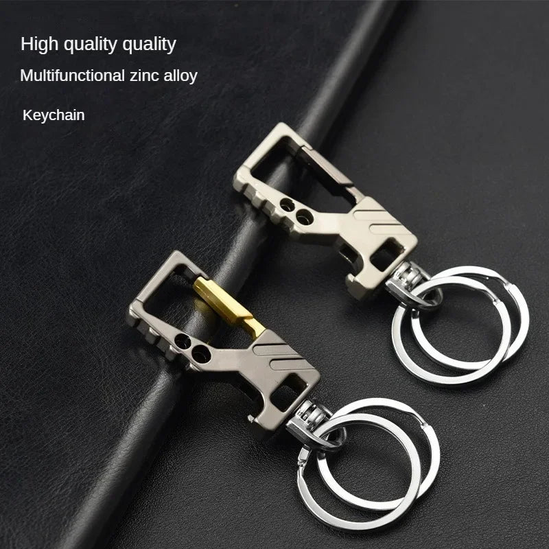 Heavy Duty Keychain Bottle Opener Carabiner | Metal Key Ring for Men and Women