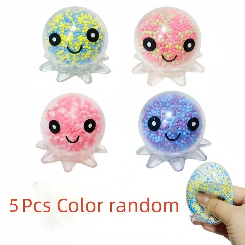 Squid Vent Ball Glow Stress Toy | Glowing Octopus Stress Relief Toy for Kids and Adults
