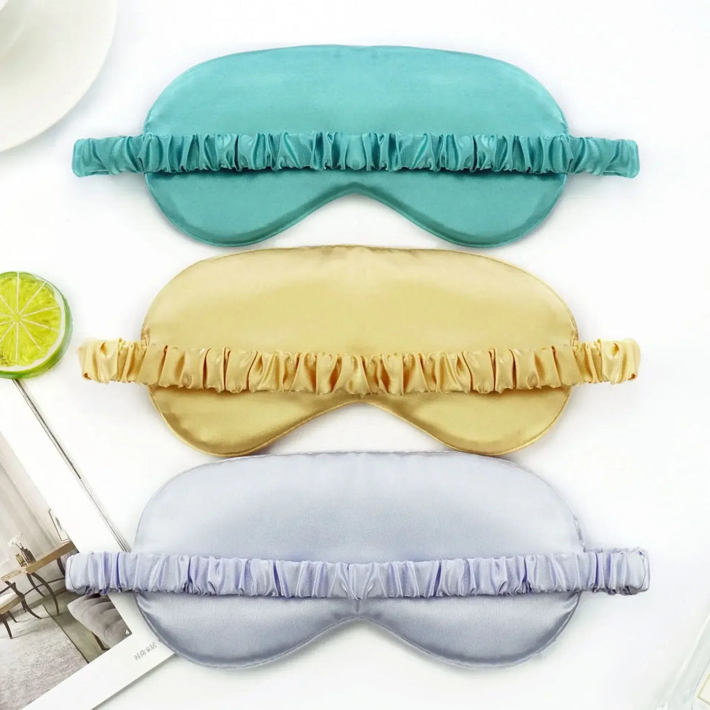 Silk Sleep Eye Mask for Women | Travel Blindfold with Light Blocking