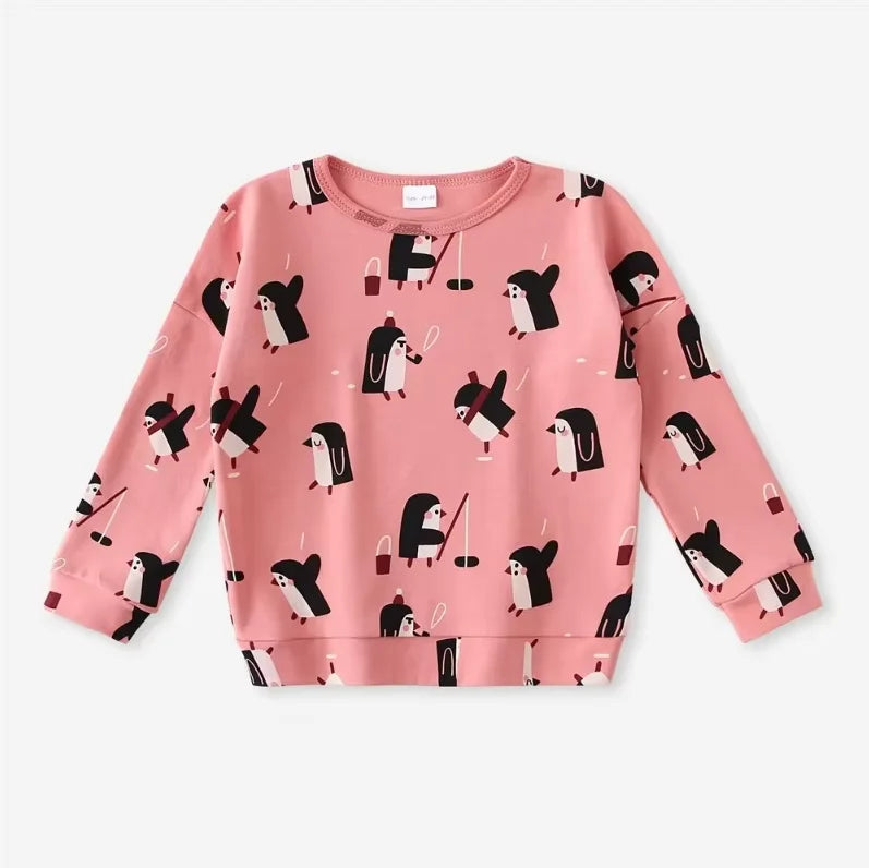 Kids Cotton Sweatshirt | Unisex Cartoon Top for Toddlers