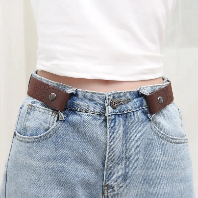 Elastic No-Show Belt | Stretch Woven Waistband for Men and Women