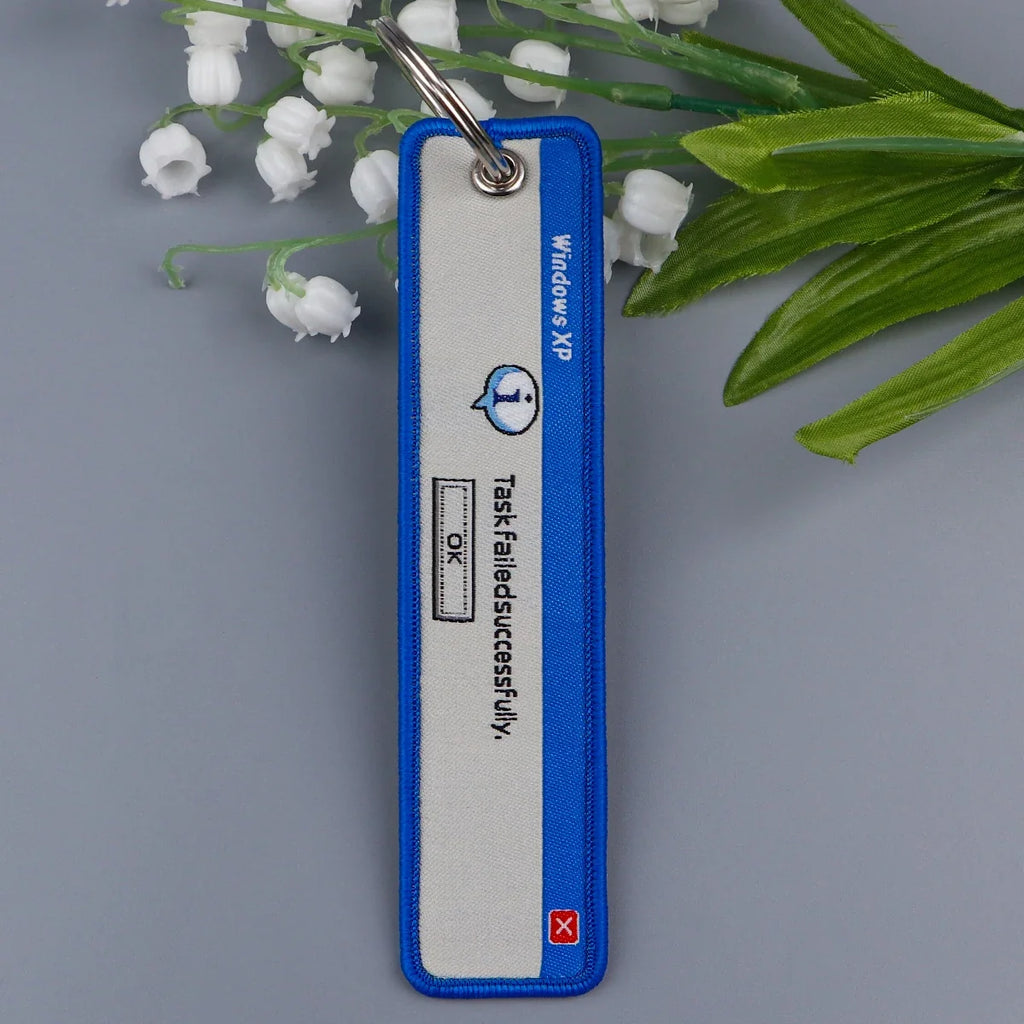 Warning Quotes Embroidery Key Fob | Motorcycle Car Keychain Gift
