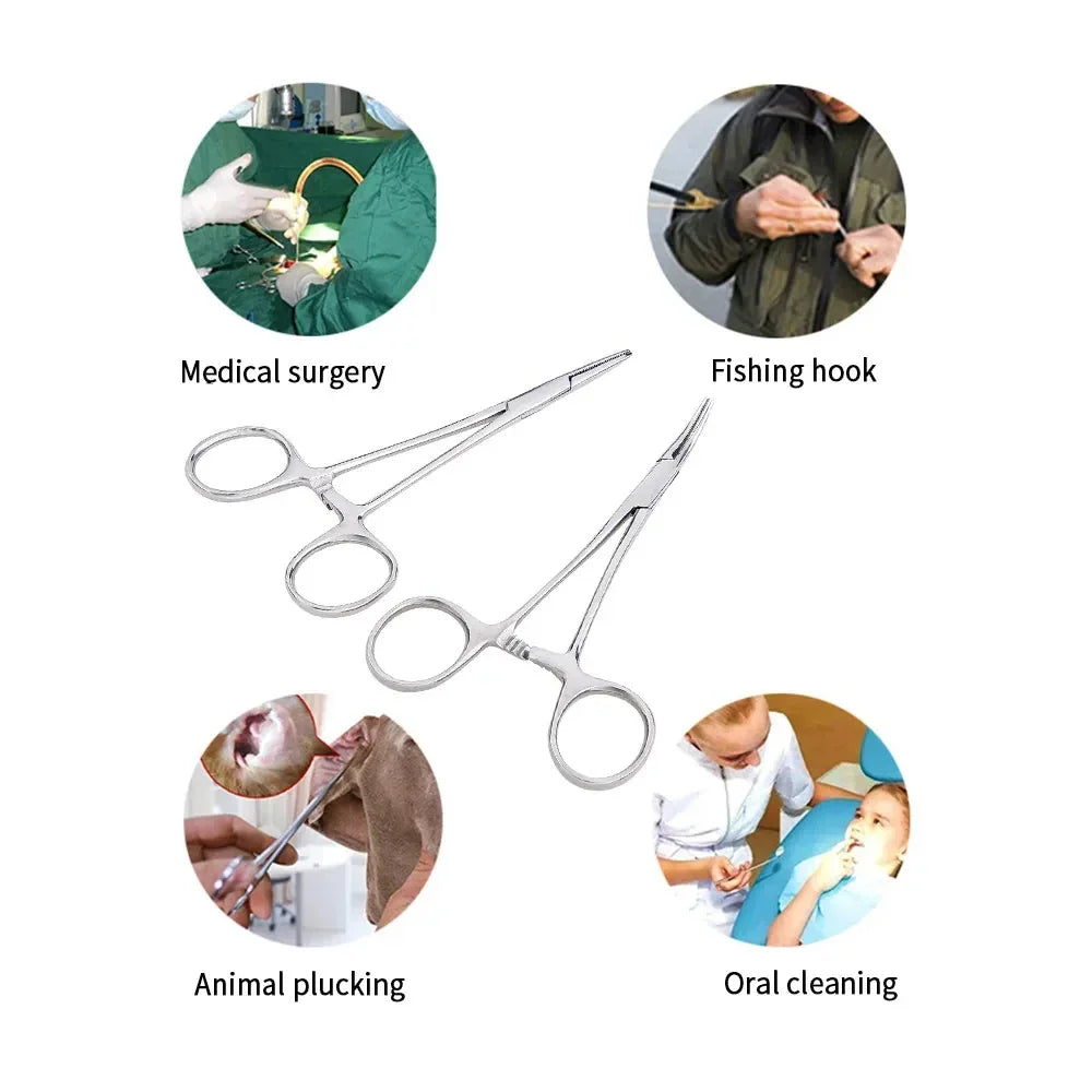 Stainless Steel Hemostatic Forceps | Locking Clamp Tool for Surgery and Crafts
