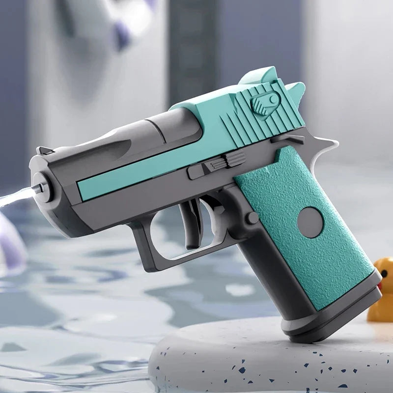Mini Water Pistol | Mechanical Continuous Firing Water Gun for Summer Pool Shooting Fun