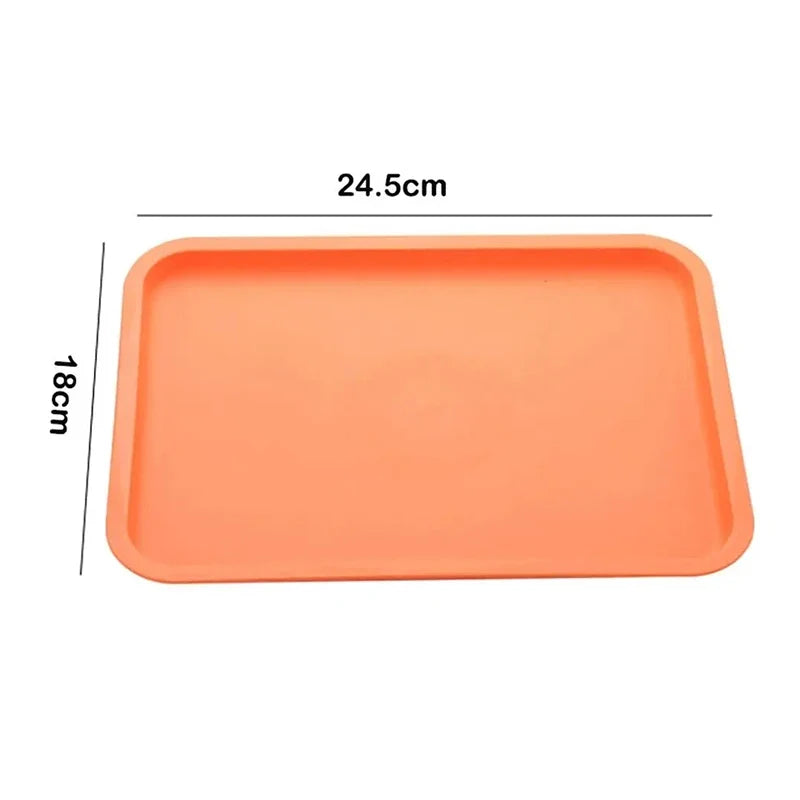 Rectangular Plastic Pallet Tray | Nordic Multi-Color Serving Tray for Food, Bread, Fruit, and Dessert