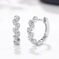 Shiny White Zircon Hoop Earrings | Simple Daily Wear for Women and Men