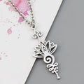Stainless Steel Unalome Pendant Necklace | Yoga Jewelry with Lotus Flower