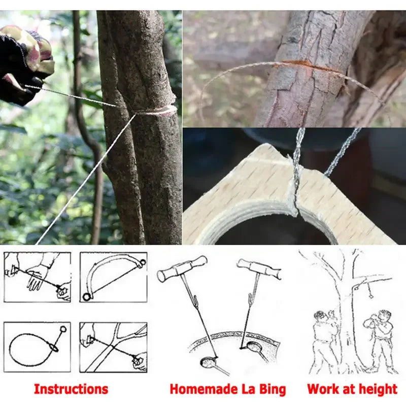 Mini Pocket Wire Saw | Stainless Steel Outdoor Survival Cutting Tool