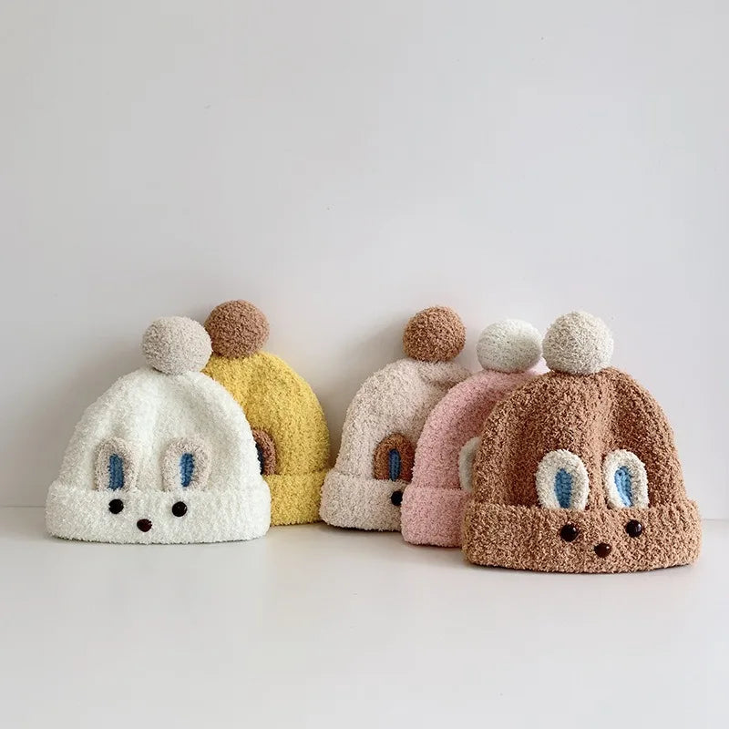 Little Bear Baby Knit Hat | Windproof Winter Cap with Ear Protection for Boys and Girls
