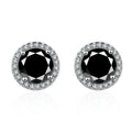 925 Sterling Silver Stud Earrings | Zircon and Colored Gemstone Elegant Jewelry