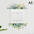 Plant Flower Switch Wall Sticker | Self-Adhesive PVC Wall Decal