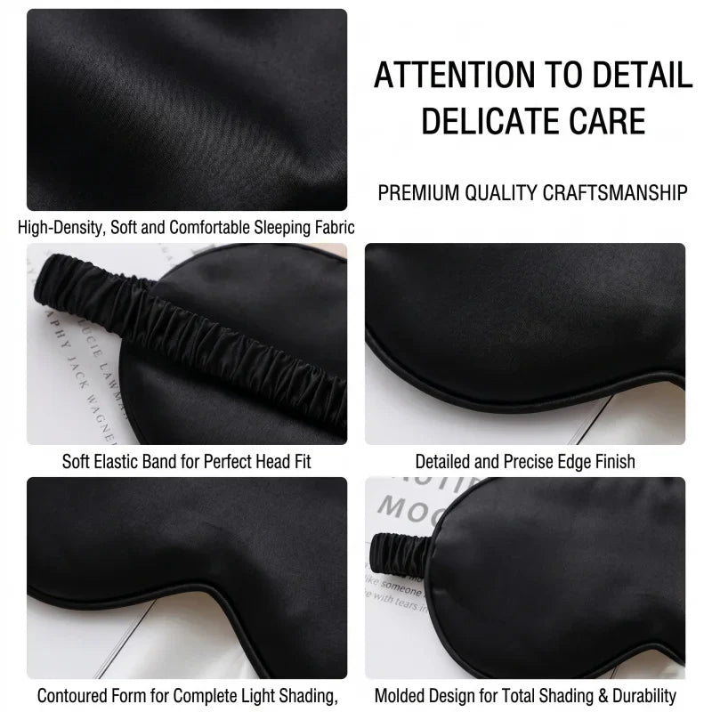 Silky Sleep Mask | 100% Blackout Eye Mask for Travel, Nap & Night Sleep