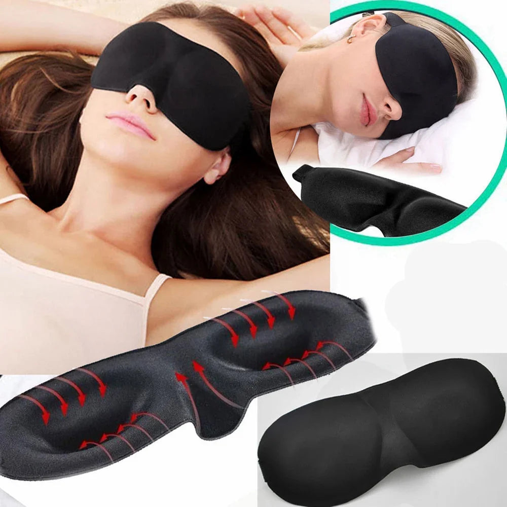 Tcare 3D Contoured Sleep Eye Mask | Light Blocking Blindfold for Men and Women