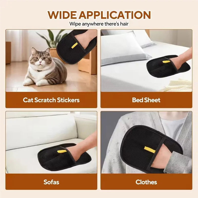 Pet Hair Remover Glove | Reusable Double Sided Fur Cleaning Tool
