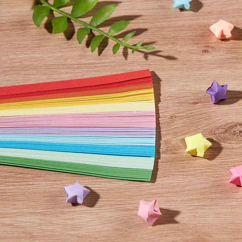 540 Sheets Origami Star Paper Strips | Colorful Lucky Star Folding Paper for DIY Crafts