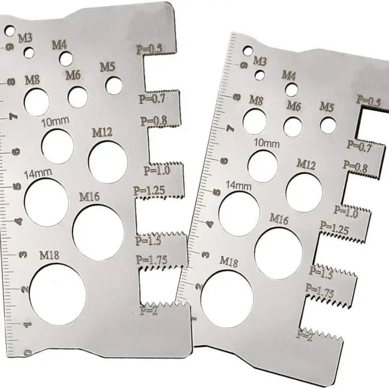 Screw Thread Pitch Gauge | Stainless Steel Measuring Tool for Bolt Nut Metric Threads