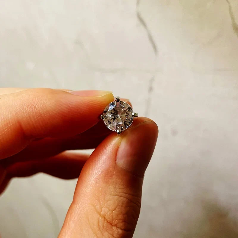 Magnetic Stud Earrings for Men and Women | Non Pierced Crystal Clip On Earrings