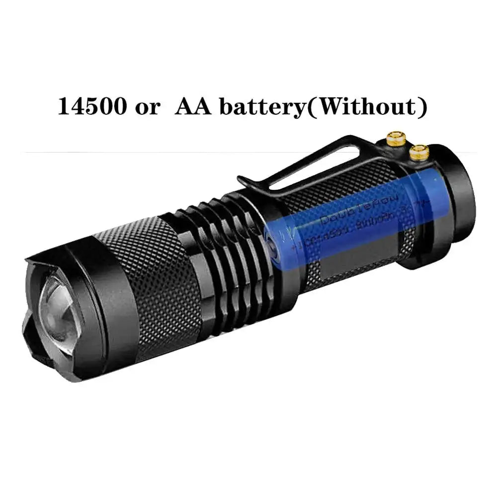 3 Modes Portable LED Flashlight | Zoomable Torch for Outdoor Use
