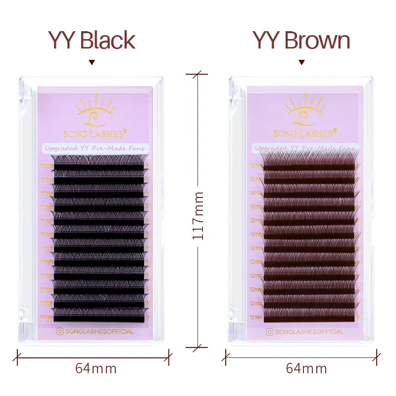Professional Y Shape Eyelash Extensions | Premade Fans for Salon Use