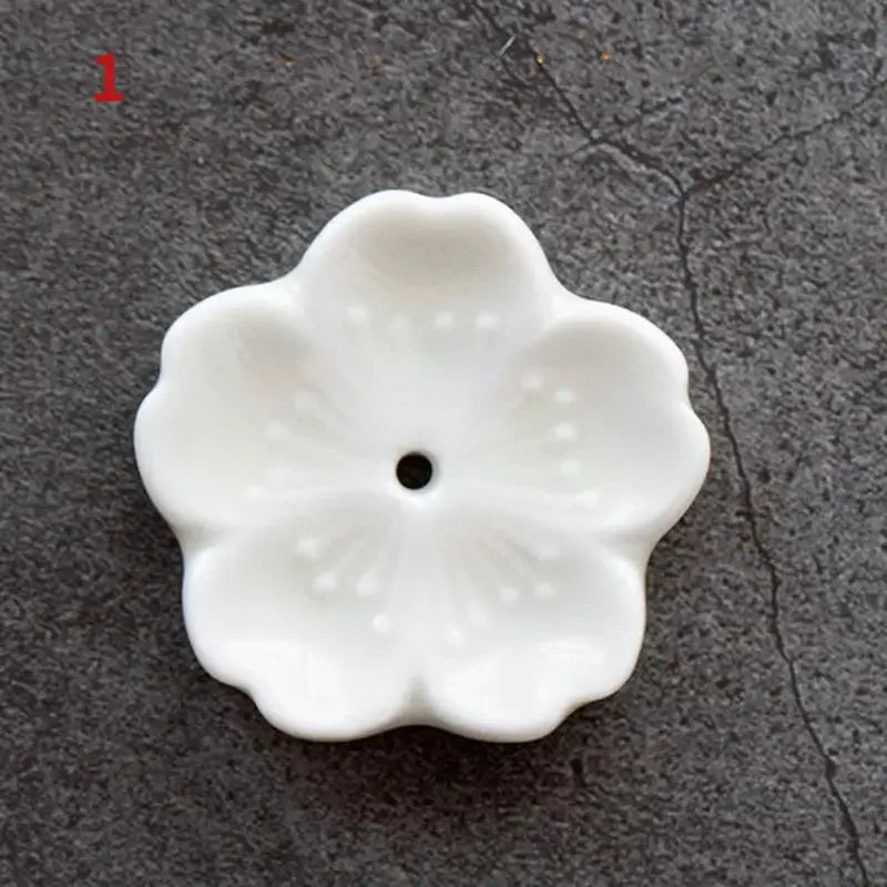 Ceramic Cherry Blossom Incense Burner | Home Decor Stick Holder