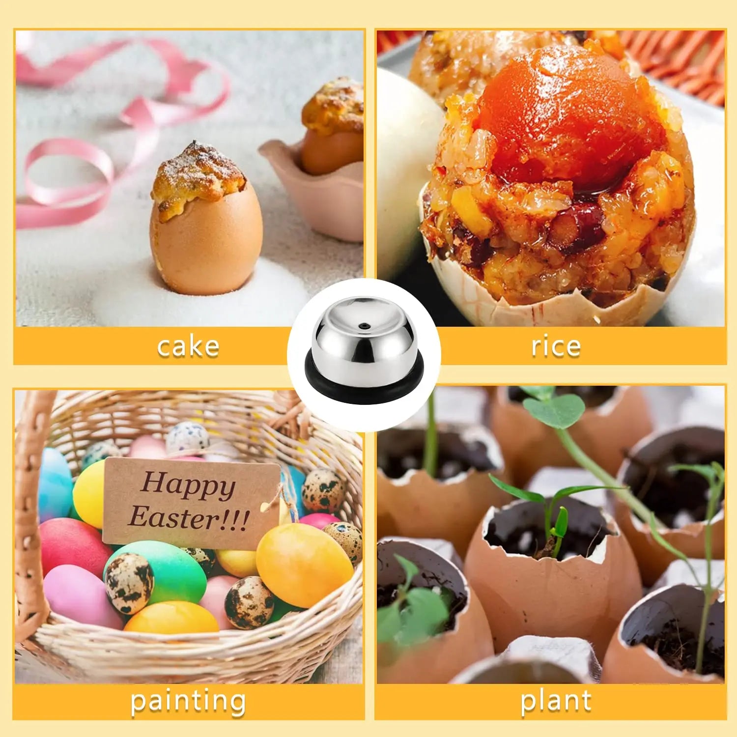 Egg Piercer with Sturdy Base | Stainless Steel Egg Hole Puncher for Perfect Hard Boiled Eggs