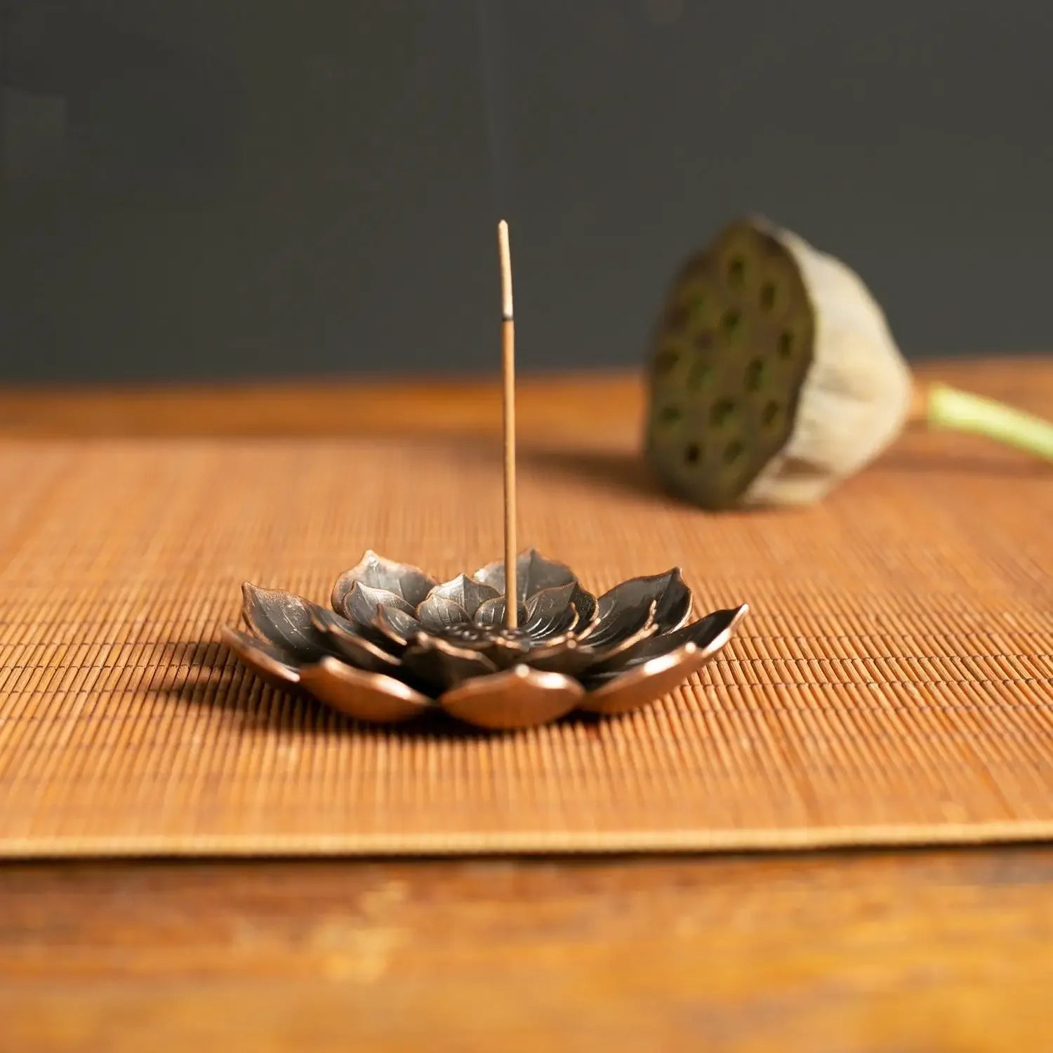 Lotus Incense Burner Stick Holder | Alloy Buddhism Meditation Decor