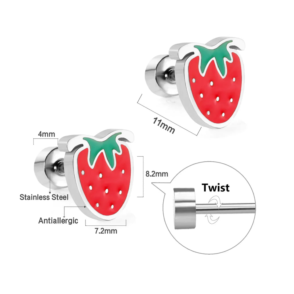 Cute Acrylic Animal Stud Earrings | Surgical Steel Hypoallergenic Earrings for Women and Girls