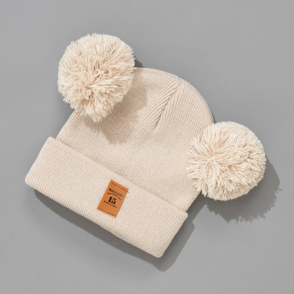 Baby Knit Pom Pom Hat | Warm Winter Cap for Toddlers