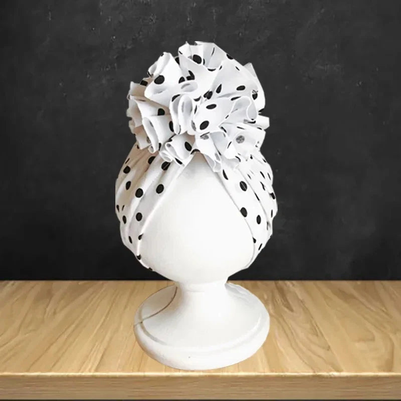 Baby Girl Turban Hat | Lovely Flower Soft Cap for Newborn Photography