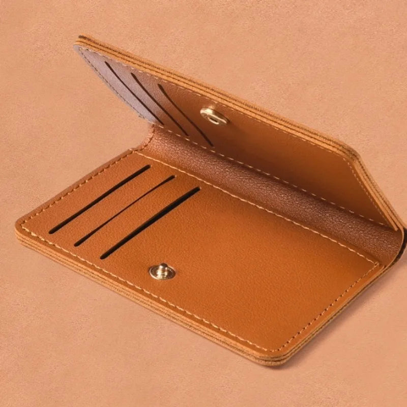 Classic PU Leather Small Wallet | Slim Credit Card and Coin Purse for Men and Women