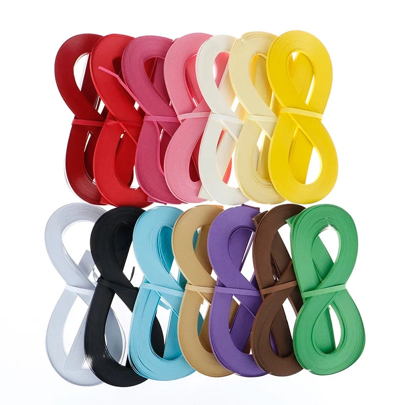 Rainbow Paper Quilling Strips Set | 120pcs 5mm 53cm Craft Paper for DIY Flower Making
